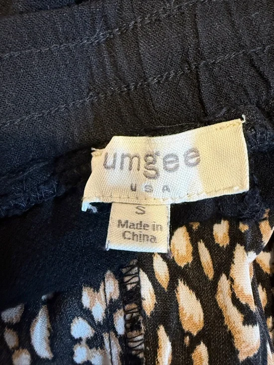 Umgee Linen blend animal print drawstring shorts with pockets-NWOT-Small - Picture 8 of 8